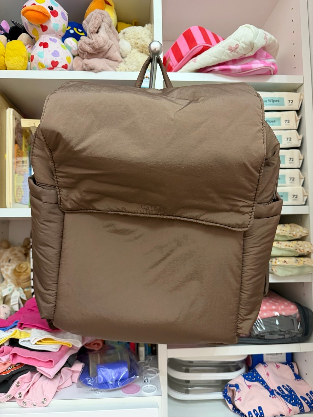 Calpak Diaper Backpack with Laptop Sleeve in Hazelnut